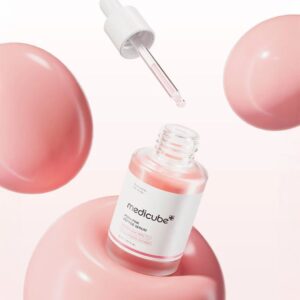 Sérum PDRN Pink Peptide 30ml Medicube com PDRN de salmão, péptidos e niacinamida para uma pele mais luminosa, hidratada e firme.