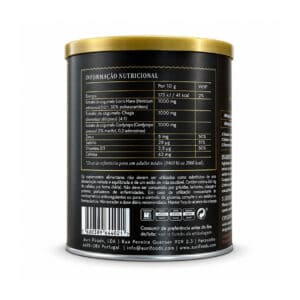 Beyond Coffee Auri Foods, preparado em pó com café e extratos de cogumelos, em embalagem de 300 g.