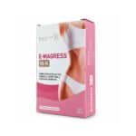 E-Magress M-K 350 mg da Bioceutica em embalagem de 60 comprimidos para apoio ao trânsito intestinal.