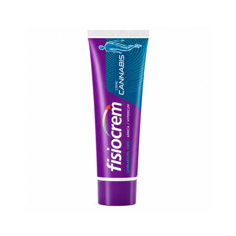 Fisiocrem Cream Cannabis 200ml para massagem e cuidado corporal diário.