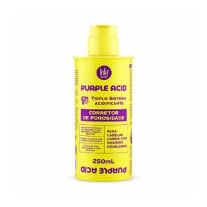 Purple Acid Corretor de Porosidades Lola, acidificante capilar em embalagem de 250 ml.