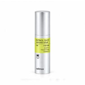 Retinol Shot Sérum Facial Celimax em embalagem de 30 ml, com retinol puro, péptidos e tecnologia A-Shot™