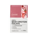 100% Whey Protein Isolate Strawberry Cream 700gr OstroVit, proteína whey isolada em pó sabor morango cremoso.