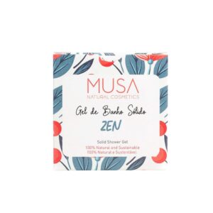 Gel de Banho Sólido Zen 50gr Musa Natural Cosmetics, cuidado corporal em formato sólido para uma limpeza suave e relaxante.