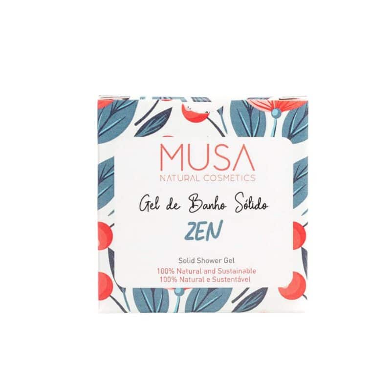 Gel de Banho Sólido Zen 50gr Musa Natural Cosmetics, cuidado corporal em formato sólido para uma limpeza suave e relaxante.