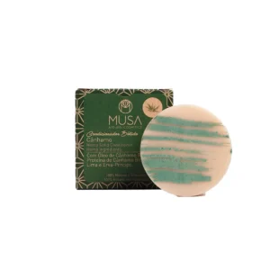 Condicionador Sólido de Cânhamo 40gr Musa Natural Cosmetics, cuidado capilar nutritivo em formato sólido.