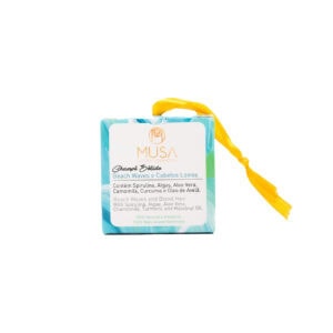Shampoo Sólido Beach Waves e Cabelos Loiros 50gr Musa para cabelos loiros e efeito beach waves.