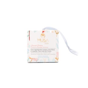 Shampoo Sólido de Criança e Escalpe Sensível 50gr Musa Natural Cosmetics, cuidado capilar suave em formato sólido.