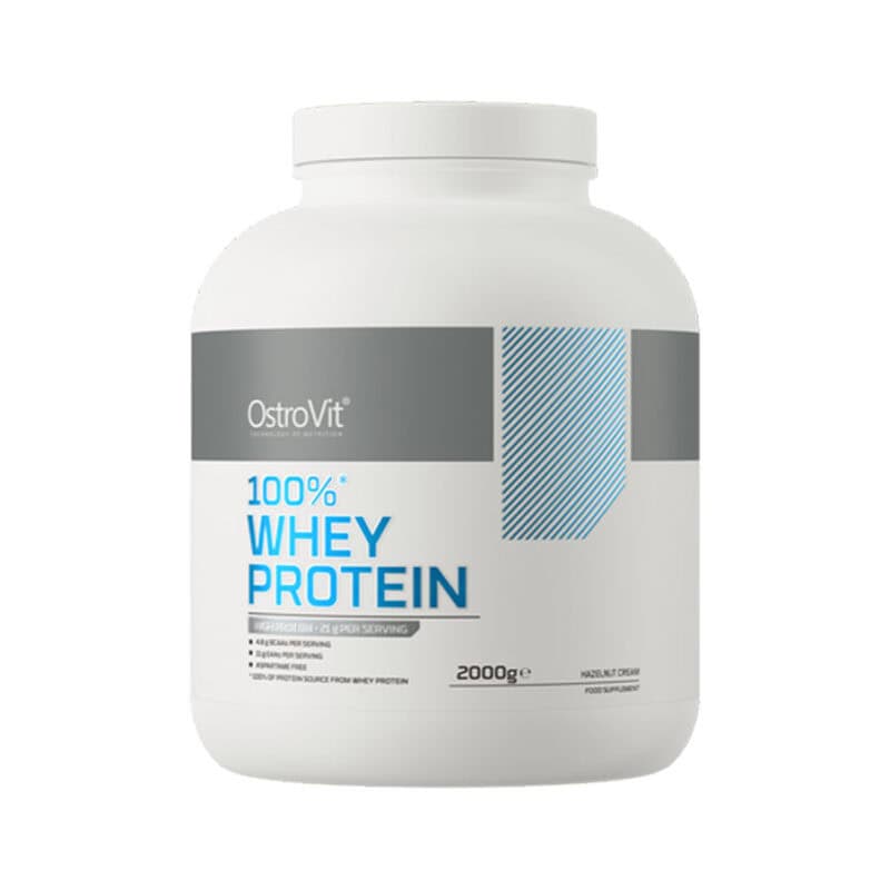 O 100% Whey Protein Creme de Avelã 2kg da OstroVit é um suplemento alimentar em pó à base de concentrado proteico de soro de leite (WPC), desenvolvido para complementar a ingestão diária de proteínas.