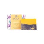 Sabonete 2 em 1 Citrus Viola da Musa, hidratante e esfoliante, em formato sólido de 125 g.