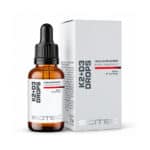 Vitamina K2 + D3 Drops Scitec Nutrition em embalagem de 30 ml, suplemento alimentar líquido em gotas.